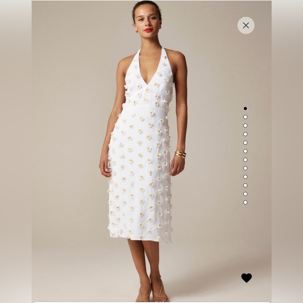 J.Crew Collection embellished halter midi dress